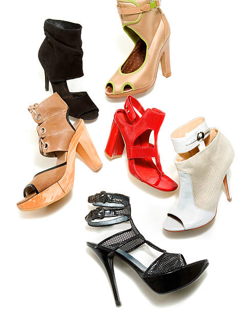 istock Peep toe booties stilettos fashion still life composition 179051325