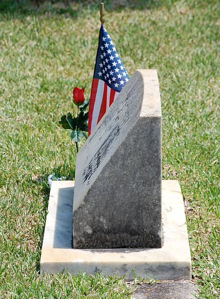 Soldier's grave stock photo