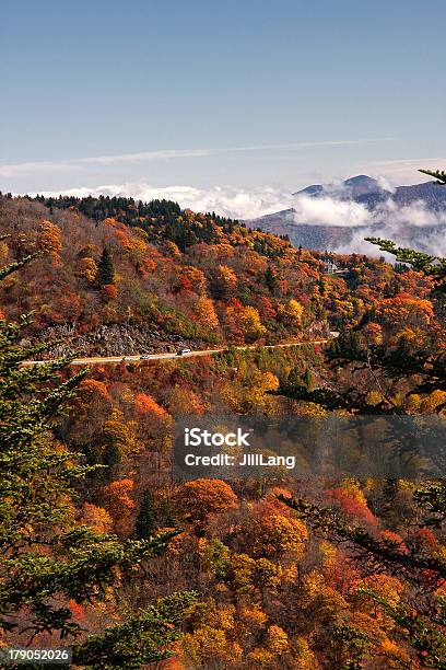 Blue Ridge Parkway And Clouds Stock Photo - Download Image Now - Appalachia, Appalachian Mountains, Autumn