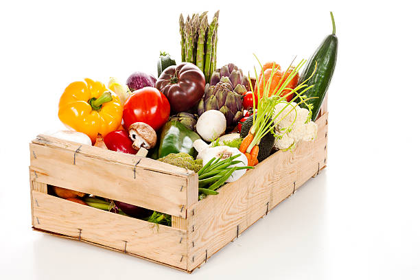 istock Assortment of fresh vegetables in a crate 179052227