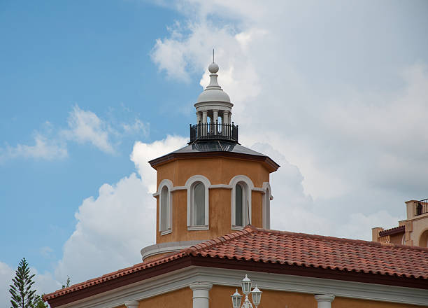 istock view of typical vintage house with tile roof 179052428