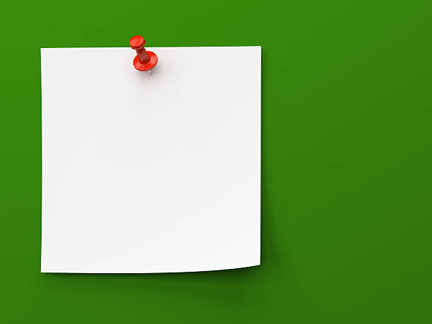 istock Sticker note isolated on the green background 179052461