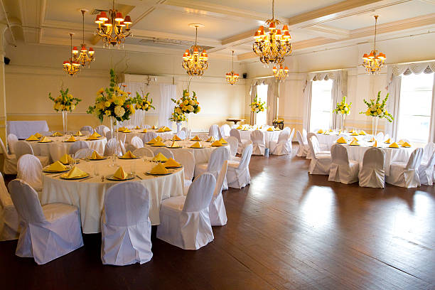 istock Banquet room set up for wedding reception 179052656