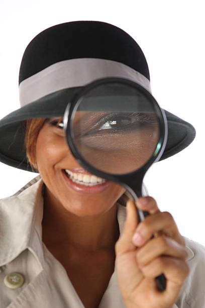 istock Black Woman Detective Looking for Clues 179053426