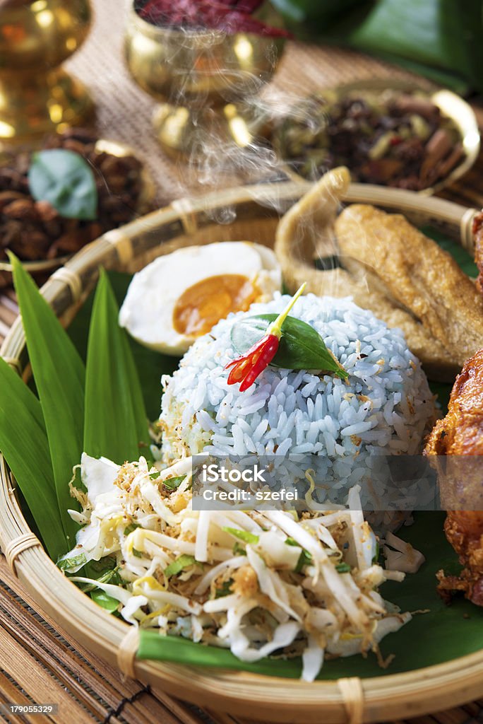 Malaio nasi kerabu prato de arroz - Royalty-free Nasi Kerabu Foto de stock