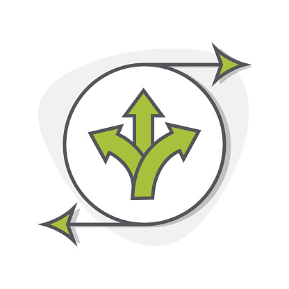 Agile arrows symbol. Flexibility and adaptability icon. Dynamic movement arrows. Adaptive navigation symbol. Vector Editable Stroke Icon.