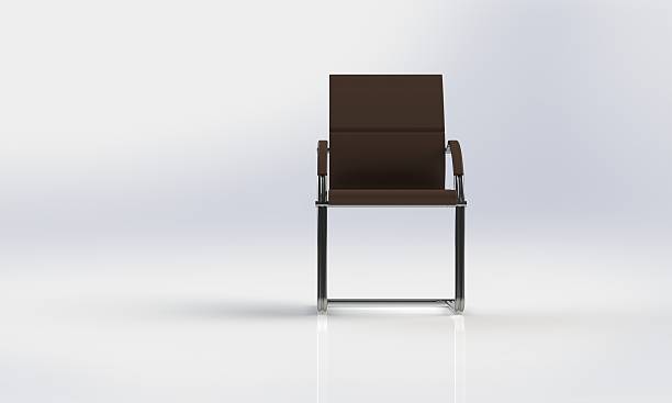 istock Office Chair with brow leather isolated on white 179056412