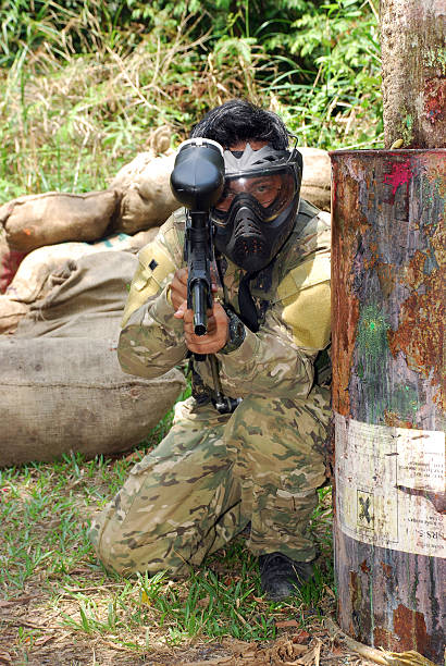 istock Paintball Woodsball 179056724