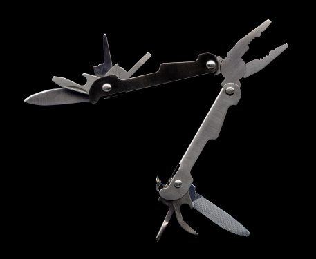 High-resolution scan of a handy pocket-sized 'Leatherman' type of tool.