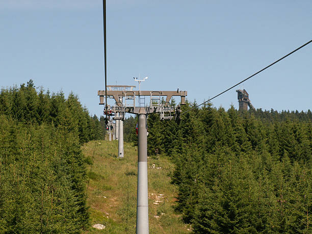 wurmberg im harz-seilbahn und sprungschanze - wanderurlaub zdjęcia i obrazy z banku zdjęć