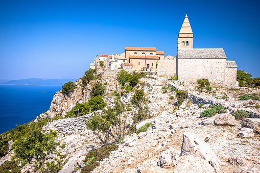 Stone town of Lubenice on Island Cres view, archipelago of Croatia
