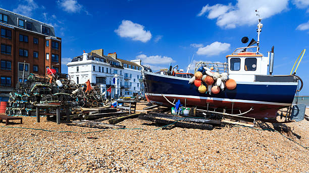 ofertas beach kent, inglaterra. - deal kent - fotografias e filmes do acervo