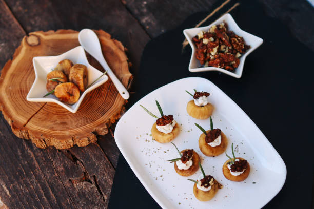 istock Food decoration,figs and walnuts. 1790592672