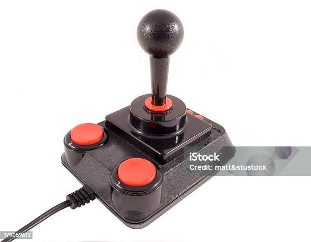 Foto de Retro Joystick e mais fotos de stock de 1980-1989 - 1980-1989, Botão - Peça de Máquina, Brand Name Video Game