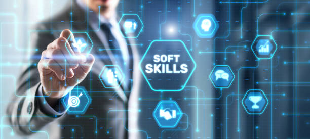 istock Businessman presses a button Soft Skill Business Development concept 1790602160