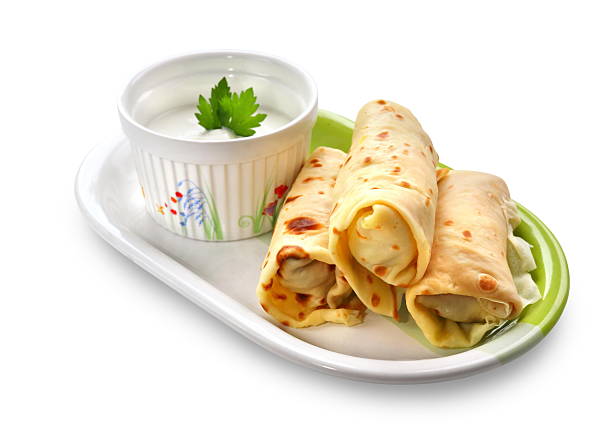 istock Crepes stuffed with meat and vegetables 179060571