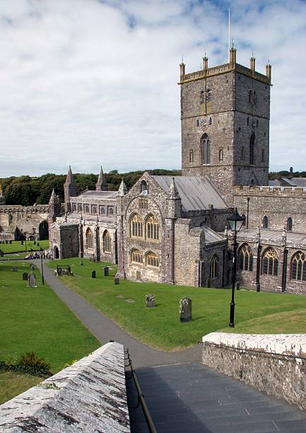 St Davids Cathedral stock photo