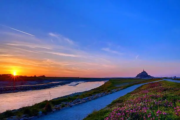 Sunsets in Mont-St-Michel