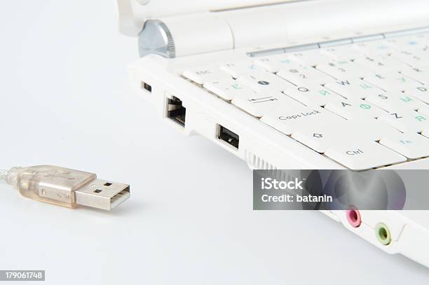 Notebook With Usb Connector Stock Photo - Download Image Now - Business, CPU, Communication