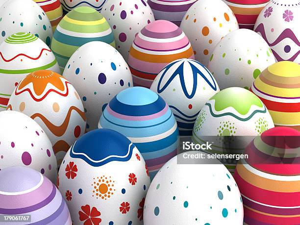 Easter Eier Stockfoto und mehr Bilder von Ansicht aus erhöhter Perspektive - Ansicht aus erhöhter Perspektive, Bunt - Farbton, Computergrafiken