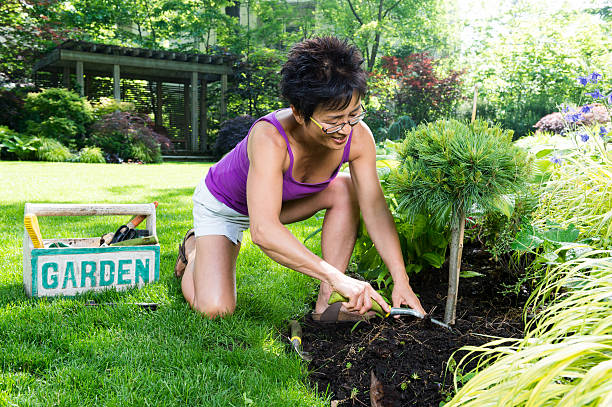 istock Asian Woman Working in Her Garden 179062105