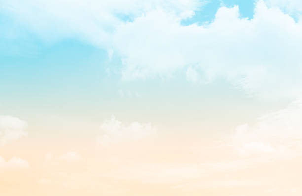 istock Sky Cloud Blue Sunrise Yellow Beautiful Pastel Gradient Background Fantasy Morning Dreamy Soft Backdrop Mockup Template Scene Nature Display Summer Spring Platform Fantasy Gradient Winter Autumn Beige 1790627949