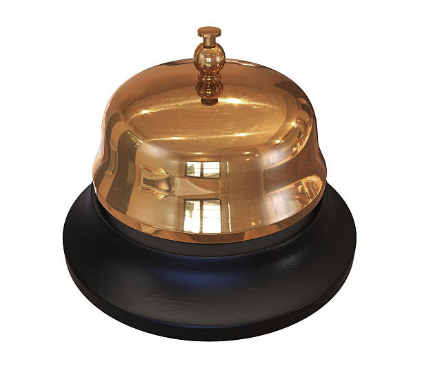 istock Gold service bell isolated on white background 179062910