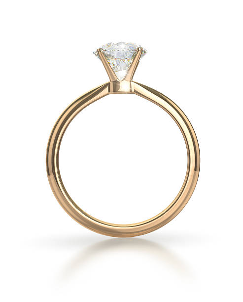 ダイヤモンドリング、クリッピングパス - jewelry gem gold reflection ストックフォトと画像