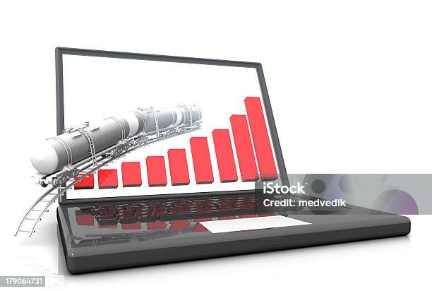 Компьютер С Диаграмма — стоковые фотографии и другие картинки Бизнес - Бизнес, Ноутбук, Поезд