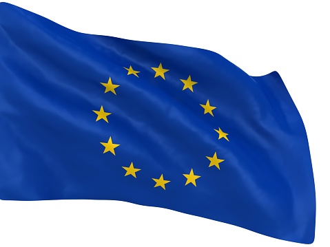 EU flag waving