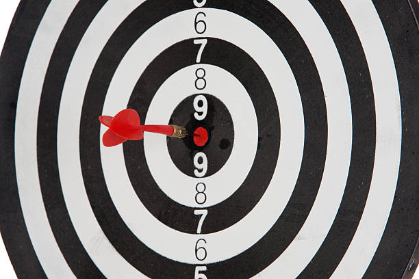 istock Red dart punctured in the center 179064897