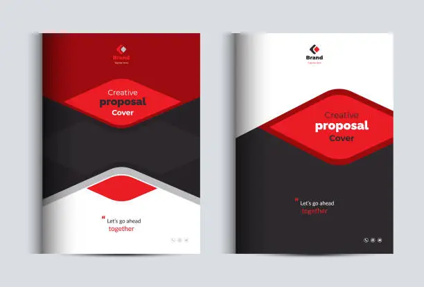 Vector illustration of Proposal Cover Design Template Concepts