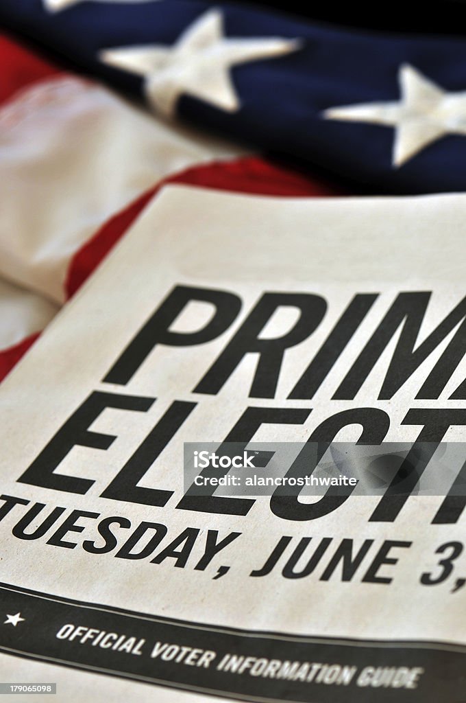 Elezioni primarie - Foto stock royalty-free di Bandiera degli Stati Uniti