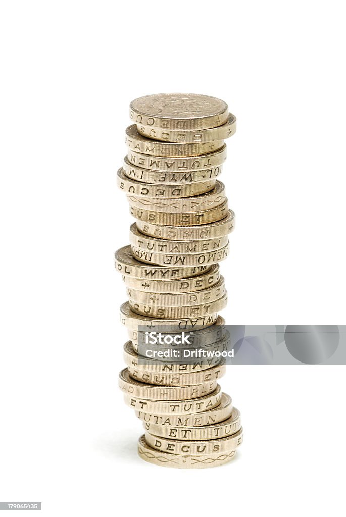 Ein Pfund-Münzen - Lizenzfrei Bankgeschäft Stock-Foto