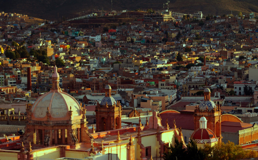 Puesta de sol y los tejados de Zacatecas photo