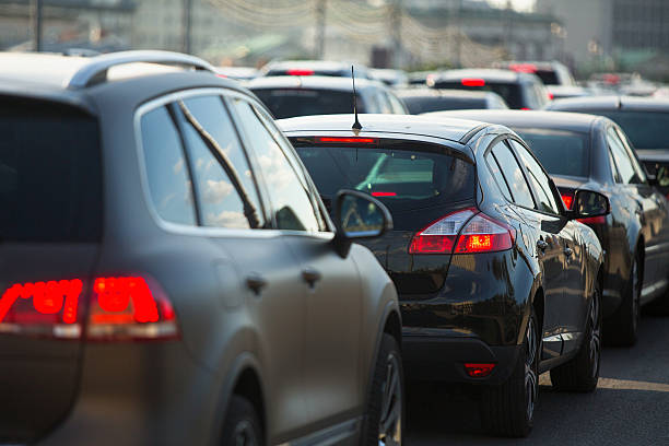 istock Cars stands in traffic jam 179065824