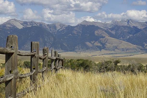 Fenceline in Madison River Valley at Varney Bridge