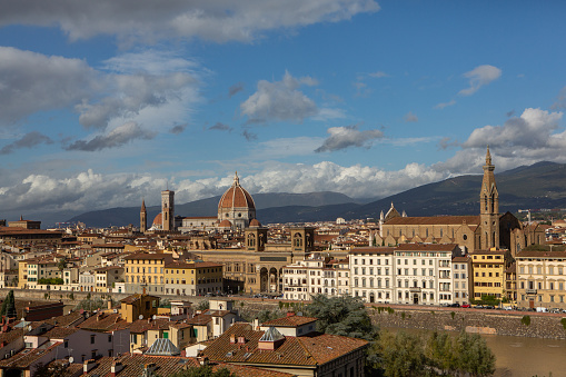 Florence, Tuscany, Italy. Panoramic view of the city.
