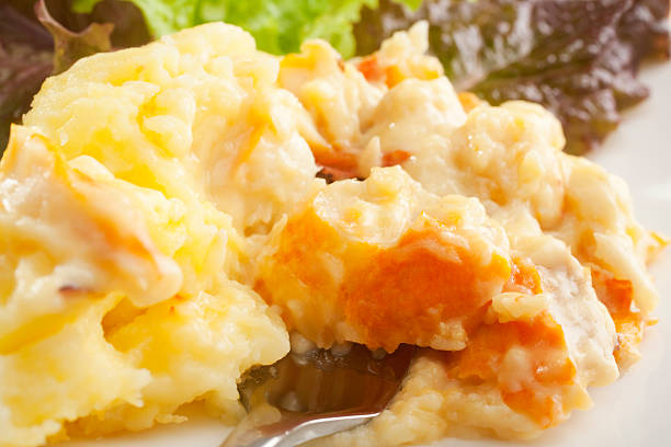 istock Seafood or Smoked Fish Pie Topped with Mashed Potato 179066122