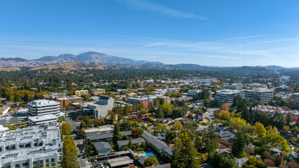 istock Aerial image over downtown Walnut Creek on a beautiful fall day 1790662127