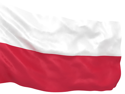 Poland flag waving