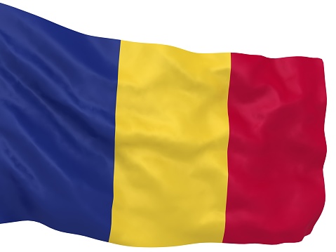 Romania flag waving