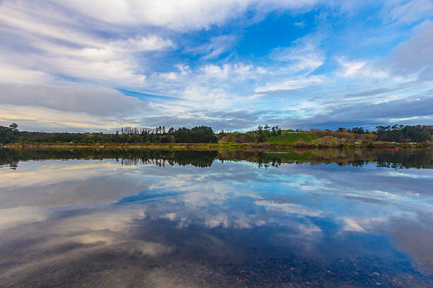Still waters of Lake Karapiro at the end of the day