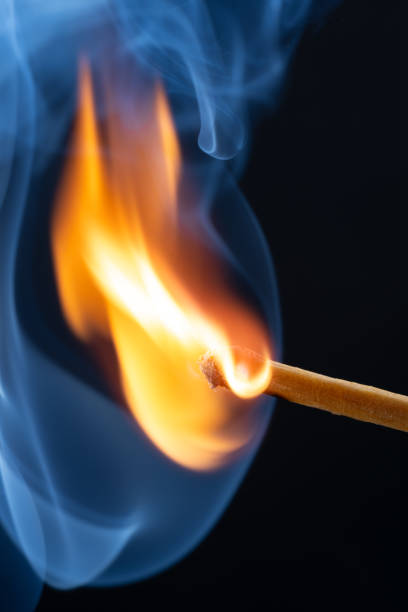 istock a wooden safety matchstick burning 1790674621
