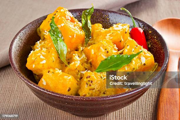 Indian Meal Food Cuisine Vegetarian Pumpkin Coconut Curry Stock Photo - Download Image Now