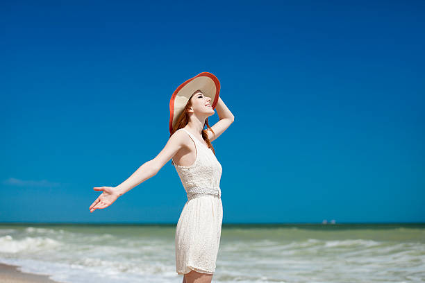 istock Redhead girl on the beack in spring time 179068834