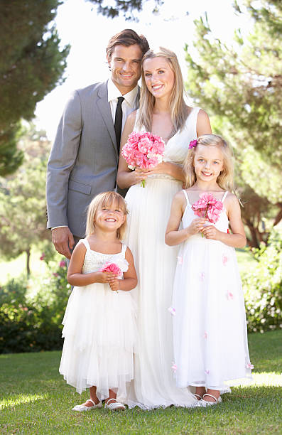 istock Bride And Groom With Bridesmaid At Wedding 179069582