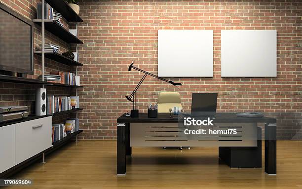 Interior Of The Private Office Stock Photo - Download Image Now - Book, Brick, Business