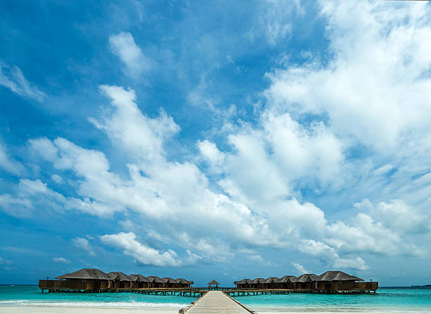 istock Bungalows on  the Maldives 179069613