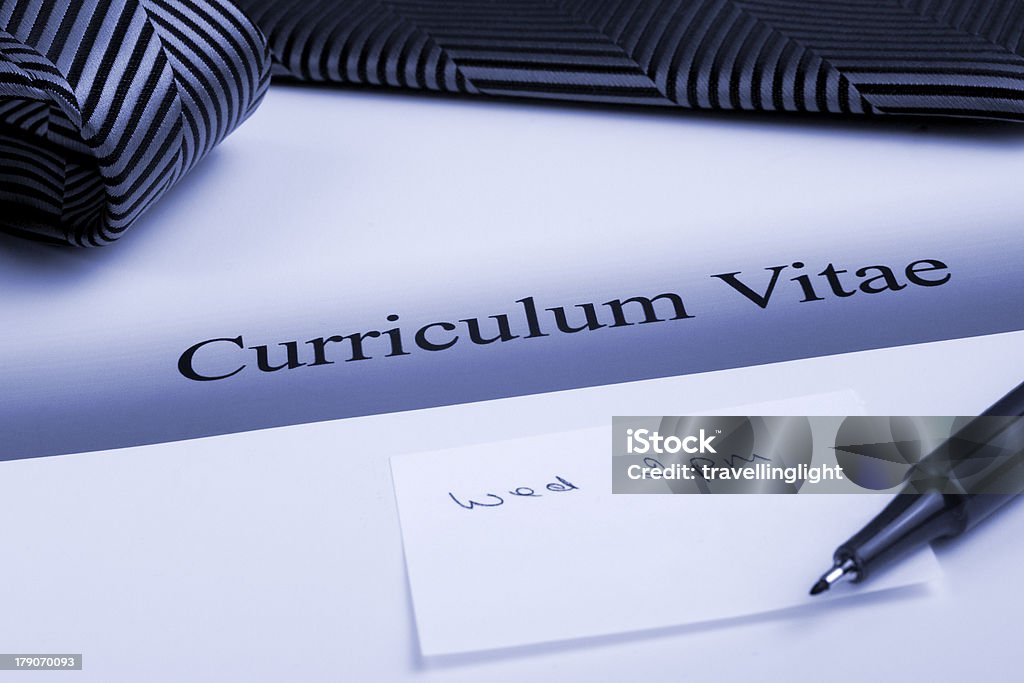 Curriculum Vitae oder fortfahren - Lizenzfrei Arbeit und Beschäftigung Stock-Foto